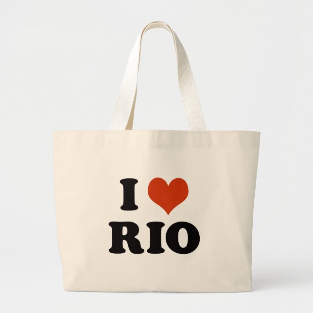Grand Tote Bag I love Rio (Devant)