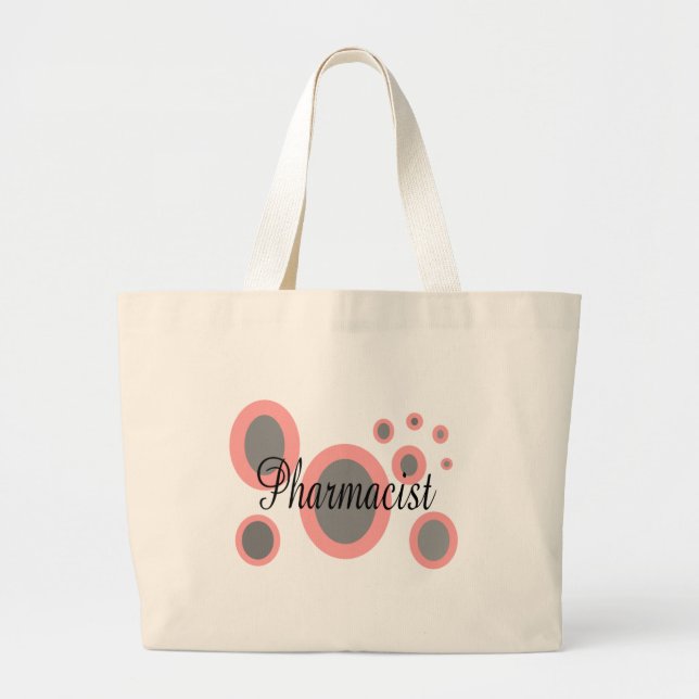 Grand Tote Bag Idées de cadeau de pharmacien--Conceptions uniques (Devant)