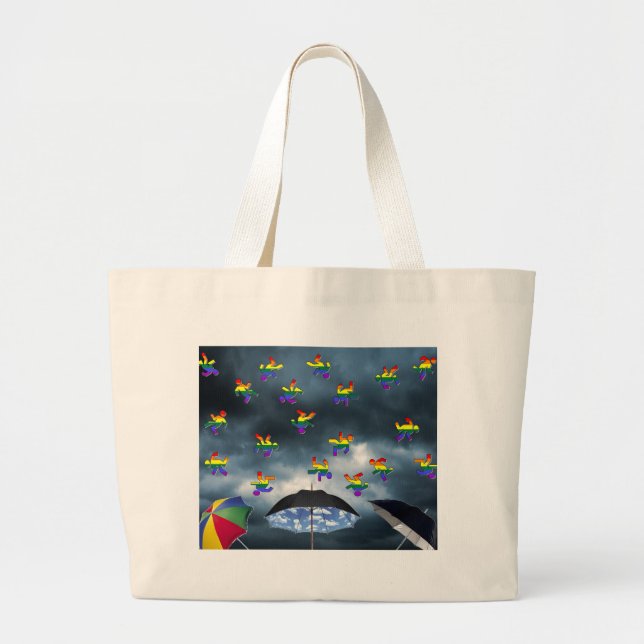 Grand Tote Bag Il pleut des hommes ! (Devant)