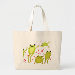 Grand Tote Bag Illustration de la grenouille mûre