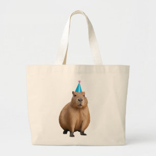 Grand Tote Bag Illustration esthétique de capybara kawaii mignon