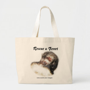 Grand Tote Bag Image du Ferret de l'able