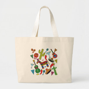 Grand Tote Bag Images mexicaines de partie de fiesta
