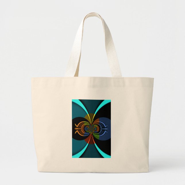 Grand Tote Bag Impression d'une éclatement de couleur Abstraite (Devant)