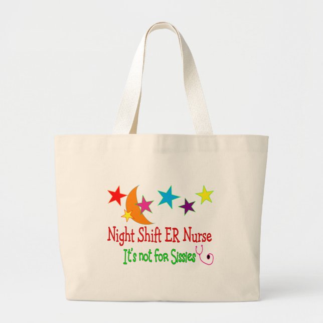 Grand Tote Bag INFIRMIÈRE d'ER de poste de nuit "il n'est pas (Devant)