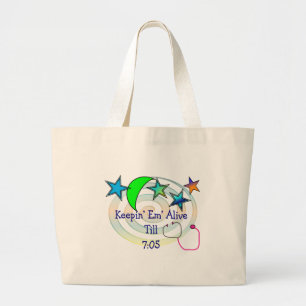 Grand Tote Bag Infirmière "Keepin de poste de nuit vivant