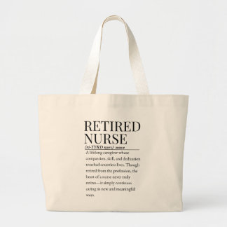 Grand Tote Bag Infirmière retraitée