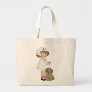 Grand Tote Bag Infirmière vintage avec le T-shirts et les cadeaux