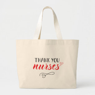 Grand Tote Bag Infirmières Mercis  Police de fusion