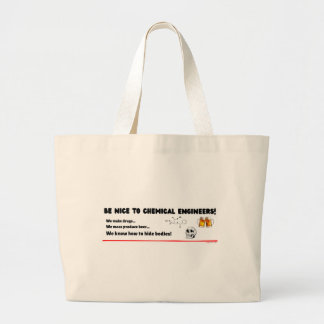 Grand Tote Bag Ingénieur chimiste drôle — Soyez gentil avec les C