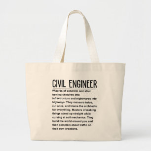 Grand Tote Bag Ingénieur civil