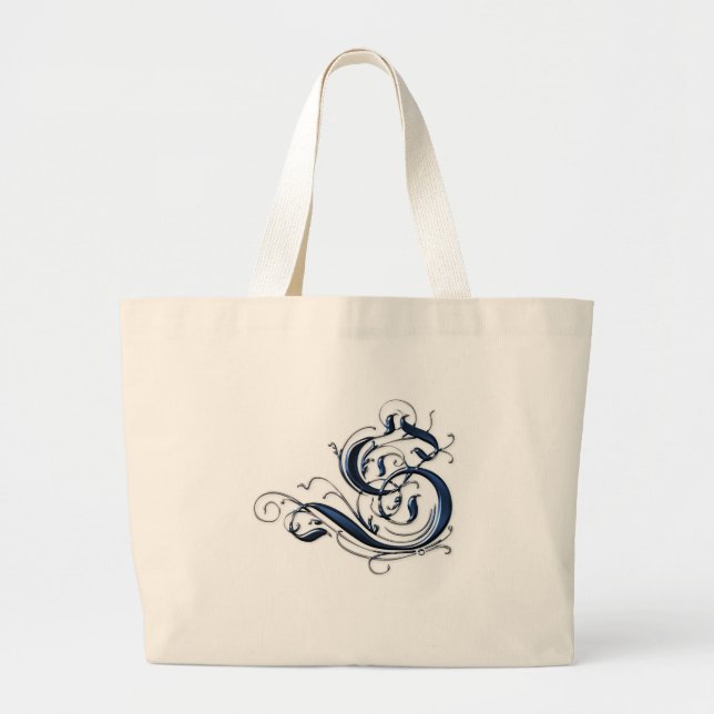 Grand Tote Bag Initiale vintage S (Devant)