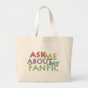 Grand Tote Bag Interrogez-moi au sujet de mon Fanfic
