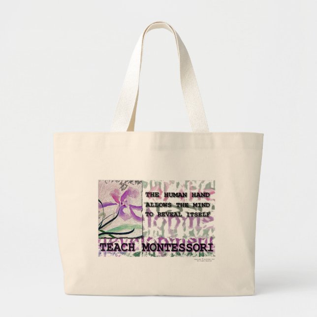 Grand Tote Bag Iris de Montessori (Devant)