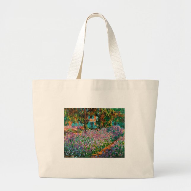 Grand Tote Bag Irises Monet Garden Fleurs Giverny (Devant)