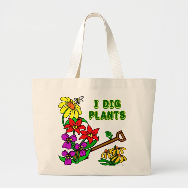 Grand Tote Bag J'Ai Creg Plante Gardener Dit (Devant)