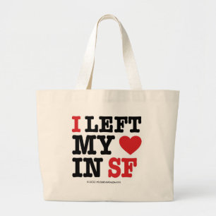 Grand Tote Bag J'ai laissé mon coeur