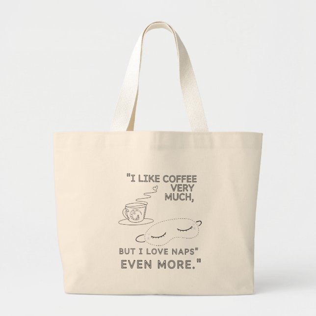 GRAND TOTE BAG J'AIME BEAUCOUP LE CAFÉ (Devant)