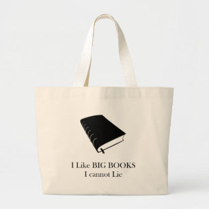 Grand Tote Bag J'aime de grands livres que je ne peux pas me