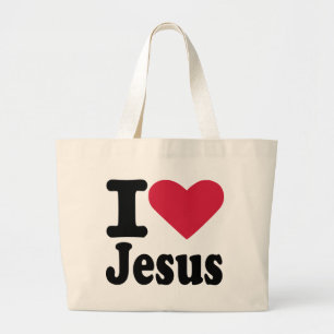 Grand Tote Bag J'aime Jésus