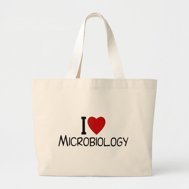 Grand Tote Bag J'aime la microbiologie (Devant)