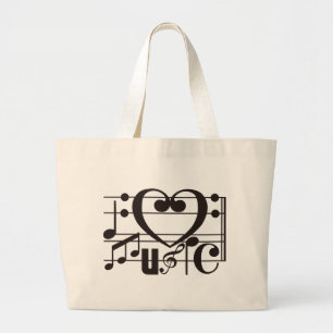 GRAND TOTE BAG J'AIME LA MUSIQUE