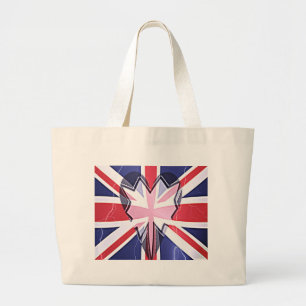 Grand Tote Bag J'aime le Royaume-Uni