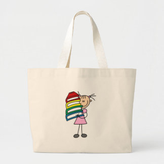 Grand Tote Bag J'Aime Lire La Figure De Stick