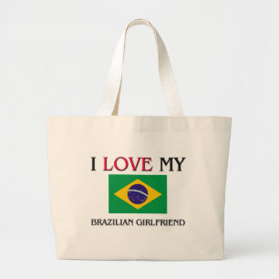 Grand Tote Bag J'aime mon amie brésilienne