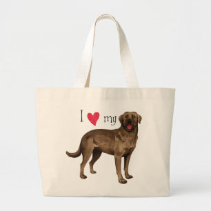 Grand Tote Bag J'aime mon laboratoire de chocolat