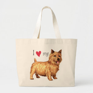 Grand Tote Bag J'aime mon Norwich Terrier