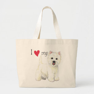 Grand Tote Bag J'aime mon Westie