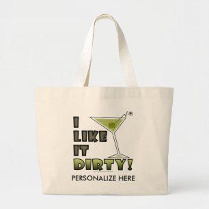 Grand Tote Bag J'AIME QUE ÇA SOIT SALE ! Dirty Martini Cocktail H