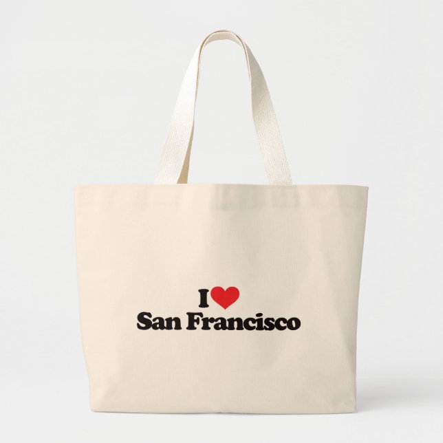 Grand Tote Bag J'aime San Francisco (Devant)