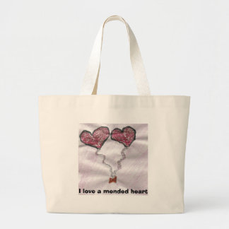 Grand Tote Bag J'aime un coeur réparé