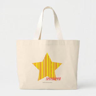 Grand Tote Bag Jaune mince 4 de rayures