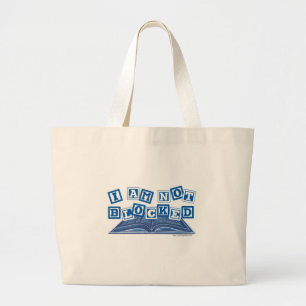 Grand Tote Bag Je Ne Suis Pas Bloqué Écrivain Bloquer La Liste De