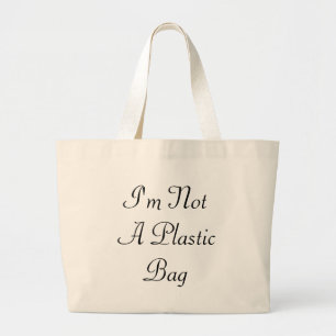 Grand Tote Bag Je ne suis pas un sachet en plastique