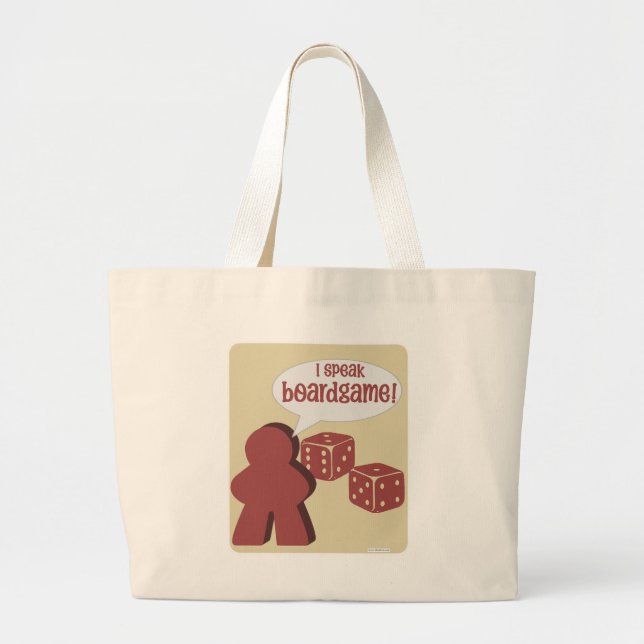 Grand Tote Bag Je Parle Jeu Jeu Plaisant Gamer Motto (Devant)