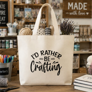 Grand Tote Bag Je préférerais bricoler