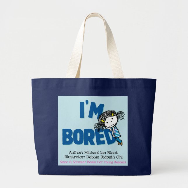 Grand Tote Bag Je suis Fourre-tout enorme ENNUYEUX (Devant)