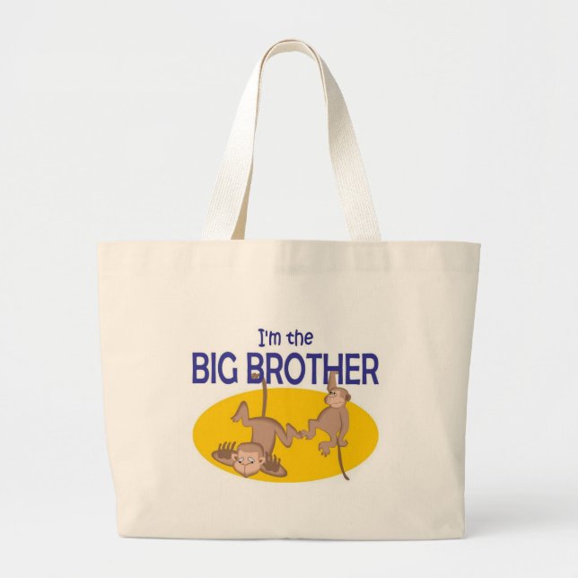 Grand Tote Bag Je suis le singe de frère (Devant)