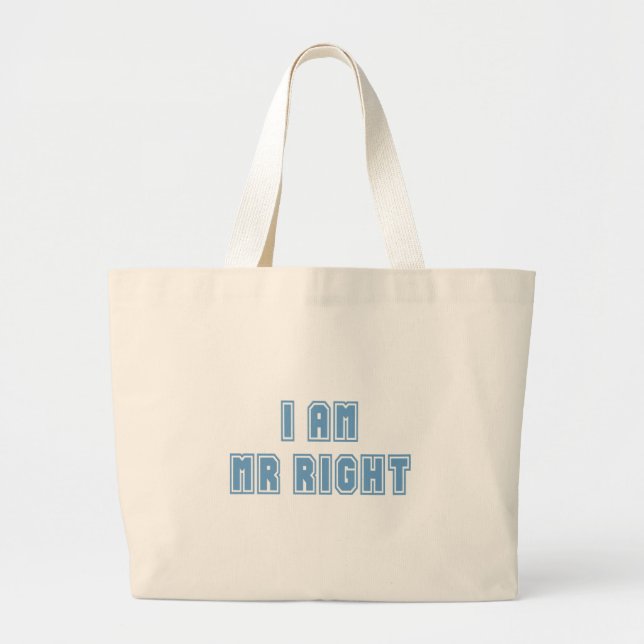 Grand Tote Bag Je suis M. Right (Devant)