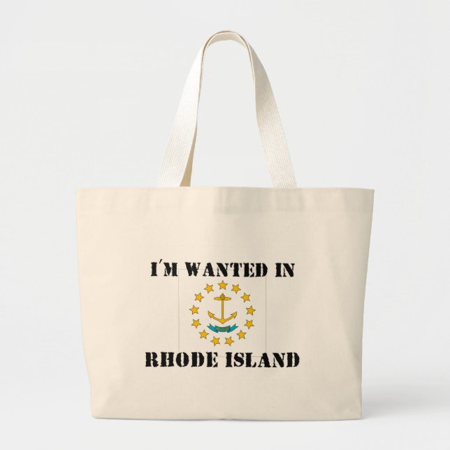 Grand Tote Bag Je suis Recherché dans Île de Rhode (Devant)