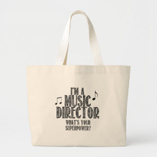 Grand Tote Bag Je suis un directeur musical, ce qui est la votre