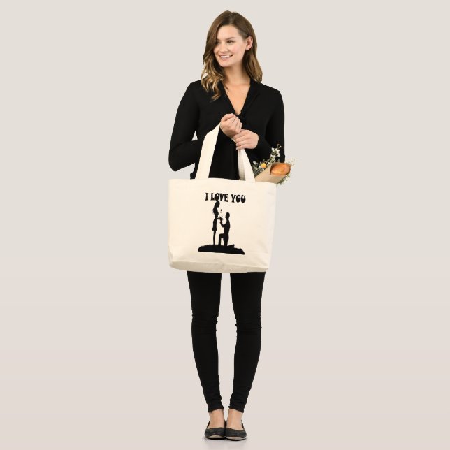 GRAND TOTE BAG JE T'AIME (Devant (modèle))