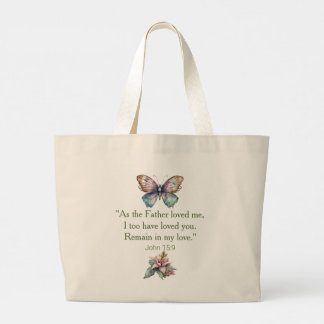 Grand Tote Bag Jean 15:9 Aimez Dieu