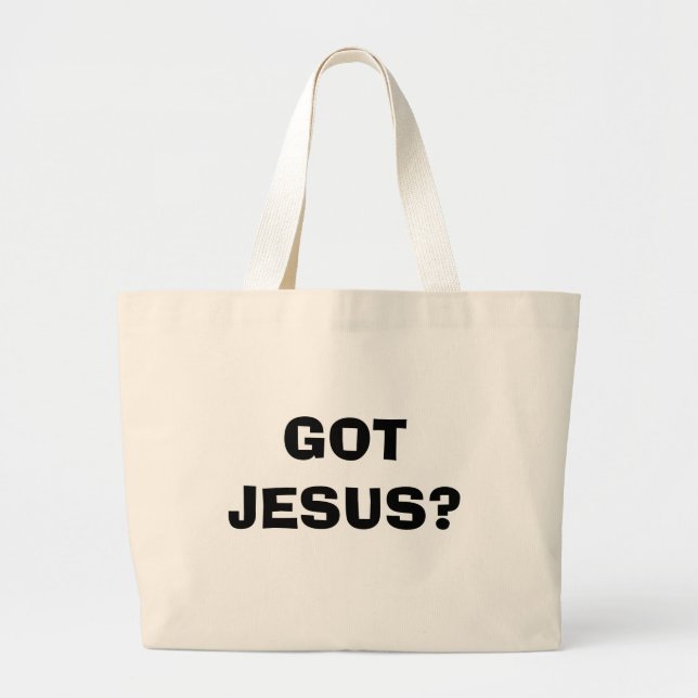 GRAND TOTE BAG JÉSUS OBTENU ? (Devant)