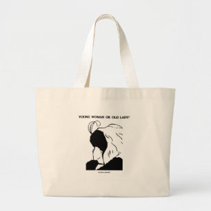 Grand Tote Bag Jeune Femme Ou Vieille Dame ? (Illusion optique)