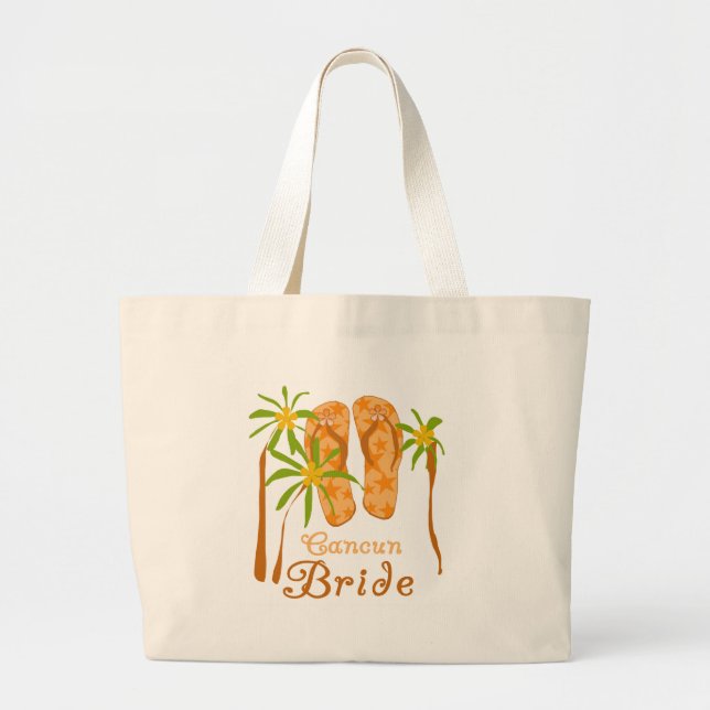 Grand Tote Bag Jeune mariée de Cancun de bascules électroniques (Devant)